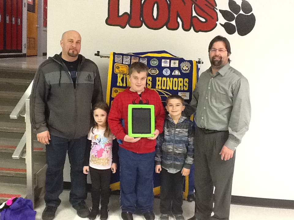 Cayden Jones receives iPad from Fond du Lac Lakeside Evening Kiwanis. Cayden Jones receives iPad from Fond du Lac Lakeside Evening Kiwanis.